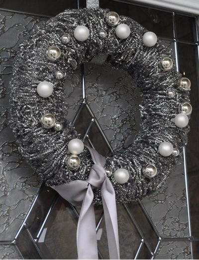 Silver Scrubber Wreath