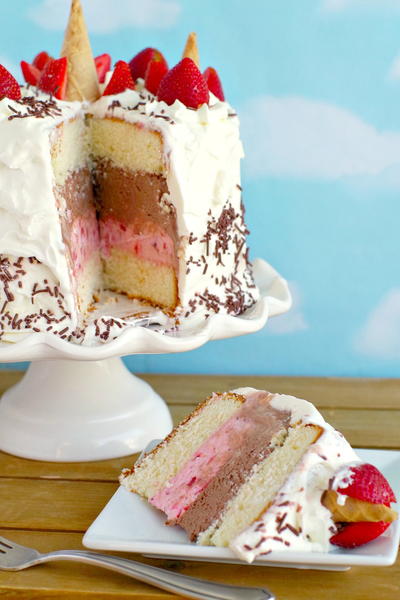 Neapolitan Ice Cream Cake Neapolitan Ice Cream Cake