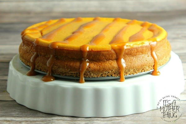 Salted Caramel Pumpkin Cheesecake Salted Caramel Pumpkin Cheesecake