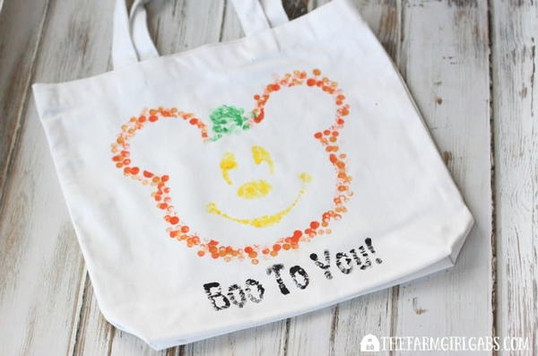 Eraser-Stamped Disney Halloween Treat Bag Eraser-Stamped Disney Halloween Treat Bag