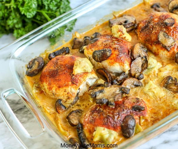 Creamy Baked Mushroom and Artichoke Chicken Creamy Baked Mushroom and Artichoke Chicken