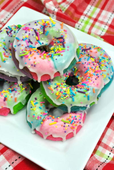Rainbow Unicorn Sprinkles Donuts