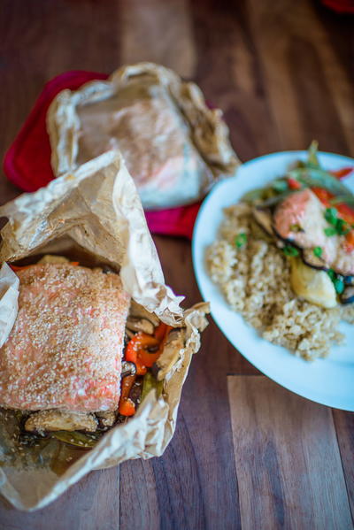 Parchment Packet Sesame Salmon Parchment Packet Sesame Salmon