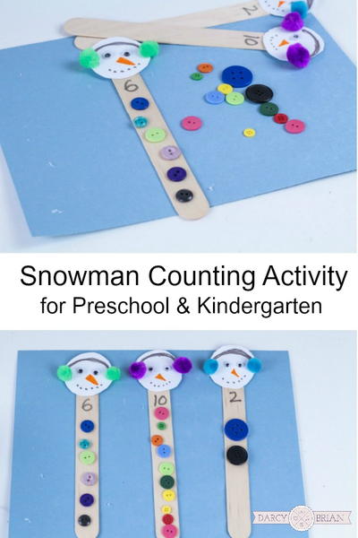 Snowman Button Counting Activity Snowman Button Counting Activity