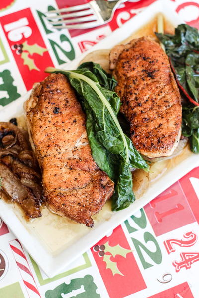 Seared Butter Pork Chops with Buttered Onions Seared Butter Pork Chops with Buttered Onions