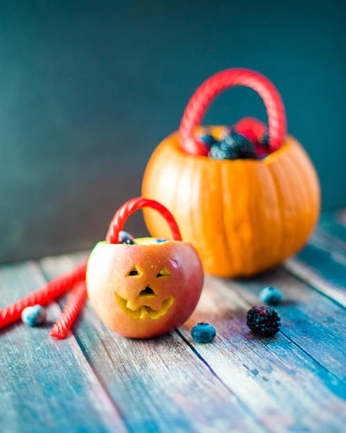 Jack-O-Lantern Fruit Bowls Jack-O-Lantern Fruit Bowls