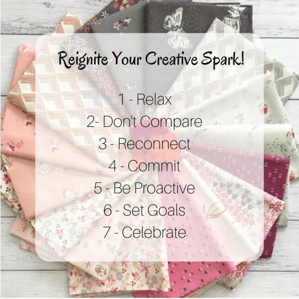 Reignite Your Creative Spark - image shows steps for reigniting your creative spark.