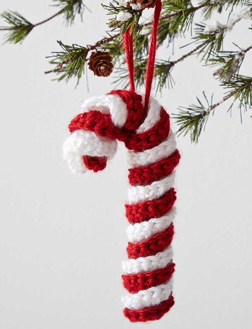 Crochet Candy Cane Ornament Crochet Candy Cane Ornament