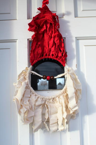 Santa Claus Rag Wreath Door Decor Santa Claus Rag Wreath Door Decor