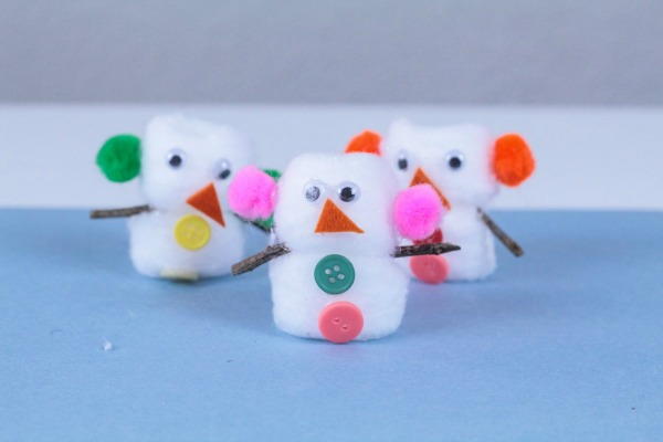 Easy Cotton Ball Snowman Craft for Kids Easy Cotton Ball Snowman Craft for Kids