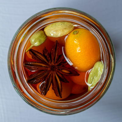 Cumquat Brandy: Cardamom, Star Anise