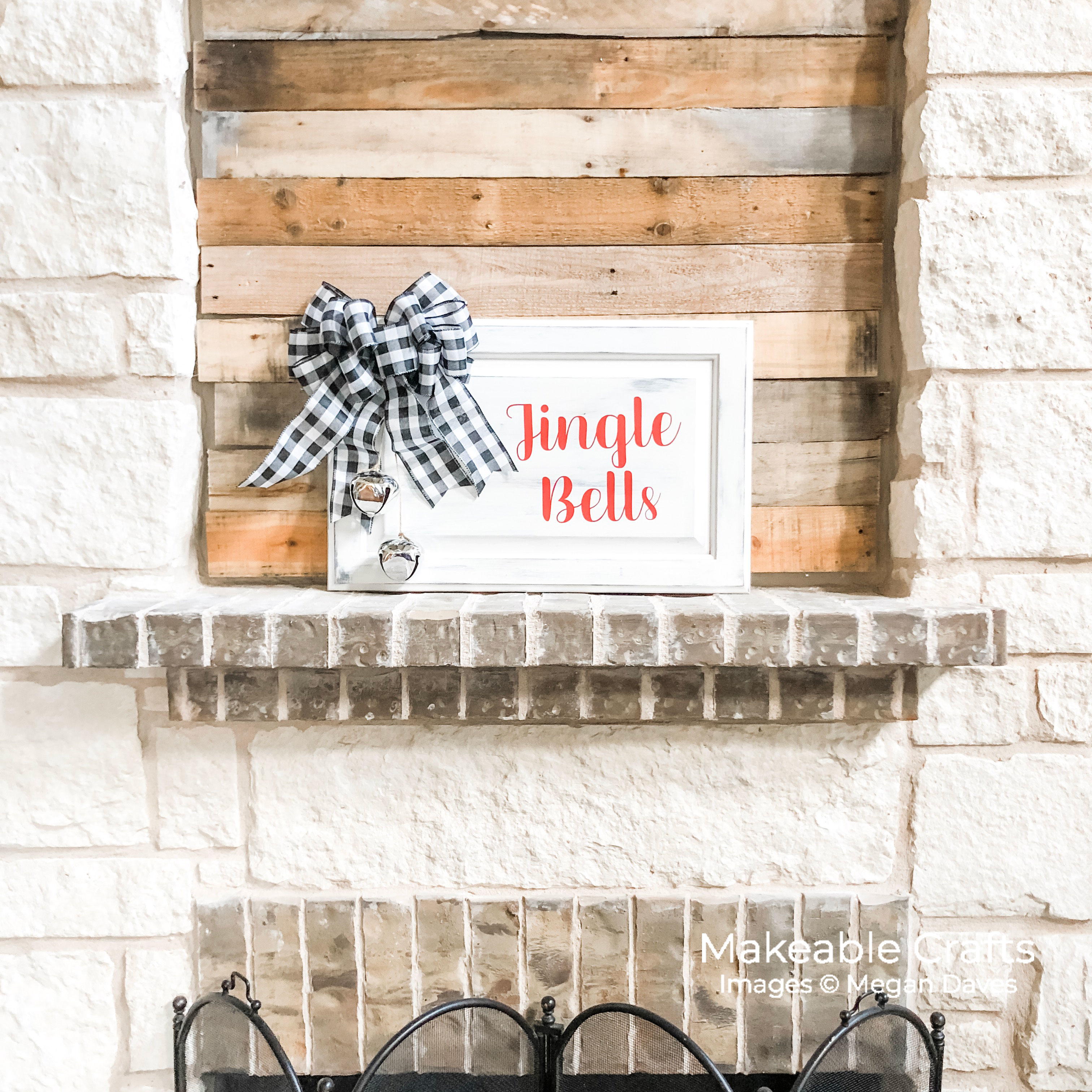 Repurposed Cabinet Door Jingle Bell Sign Favecrafts Com