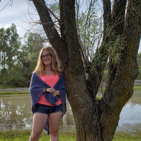 Deep Blue Beginner Shawl Deep Blue Beginner Shawl