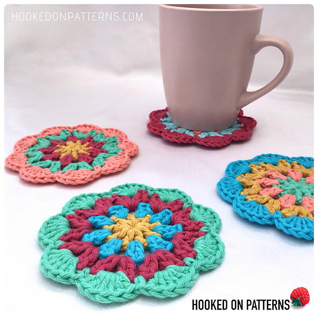 Happy Scrappy Mandala Coasters Happy Scrappy Mandala Coasters