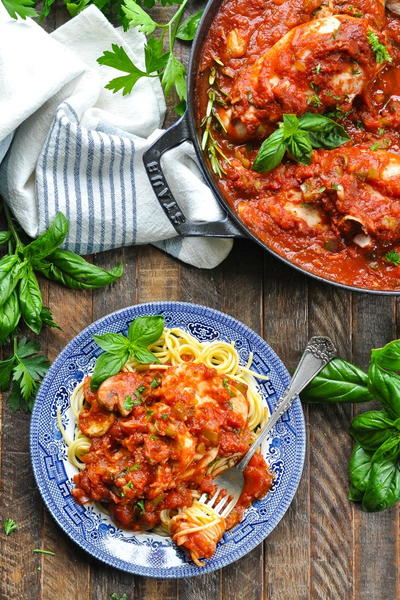 Dump-and-Bake Chicken Cacciatore Dump-and-Bake Chicken Cacciatore