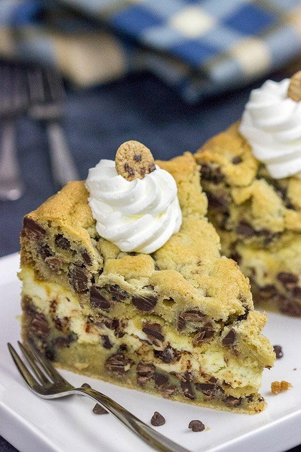 Chocolate Chip Cookie Cheesecake | TheBestDessertRecipes.com