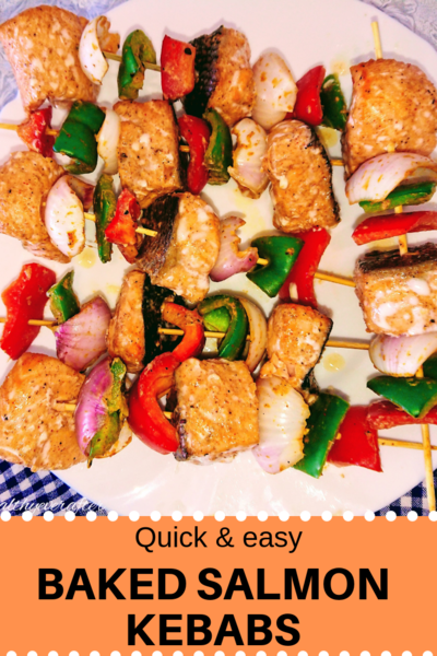 Baked Salmon Kebabs