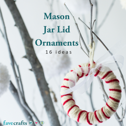 16 Mason Jar Lid Ornaments 16 Mason Jar Lid Ornaments