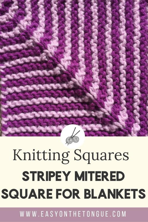 Contrasting Stripey Mitered Square Contrasting Stripey Mitered Square