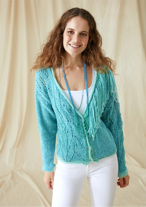 Tasseled Womens Cardigan Pattern Tasseled Women's Cardigan Pattern