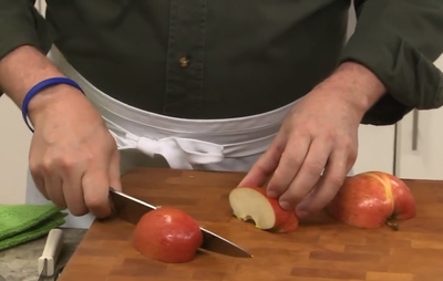 How to Core an Apple With a Knife Step 1