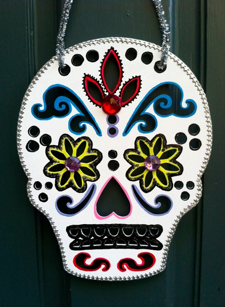 Day of the Dead Skull Door Decoration Day of the Dead Skull Door Decoration