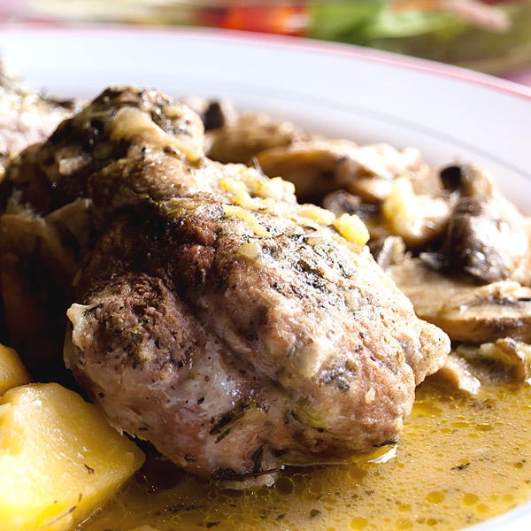 Pork Fillet with Mushrooms and Potatoes Pork Fillet with Mushrooms and Potatoes