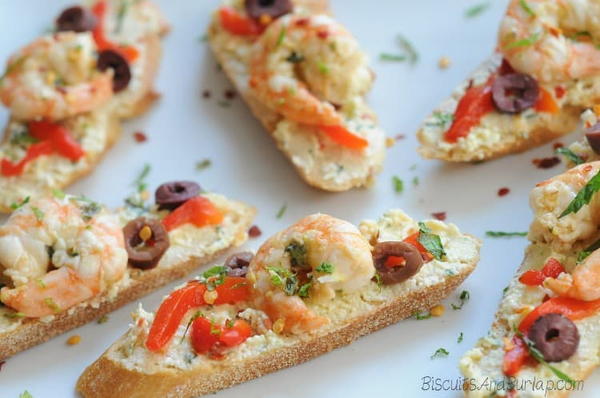 Greek Shrimp Crostini Greek Shrimp Crostini