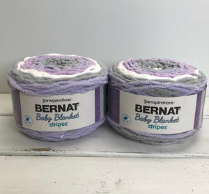 Bernat Baby Blanket Violets Stripe Yarn Bundle Giveaway