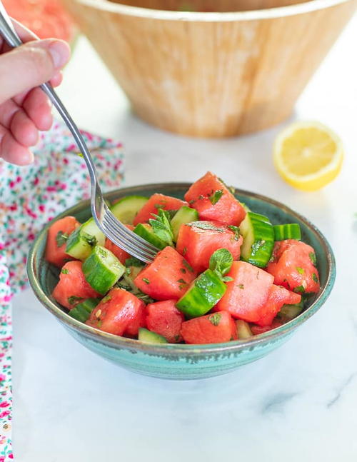 Watermelon Mint Salad Watermelon Mint Salad