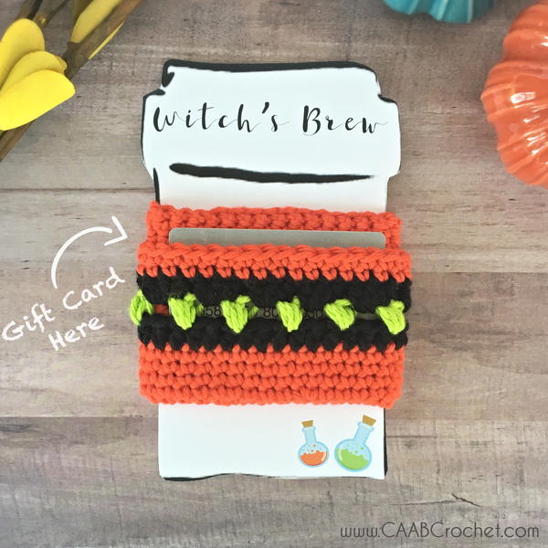 Halloween Gift Card Cup Cozy Halloween Gift Card Cup Cozy
