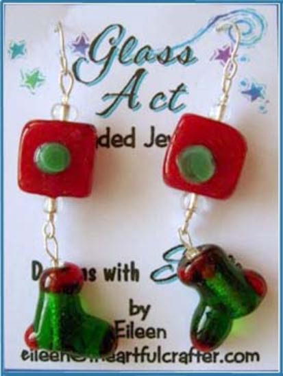 Beaded Christmas Earrings