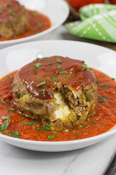 Mozzarella-Stuffed Meatloaf Mozzarella-Stuffed Meatloaf