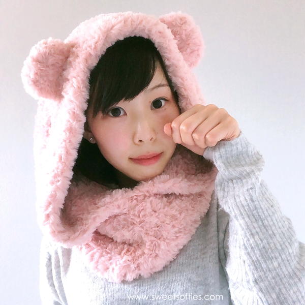 Fluffy Hooded Bear Cowl Fluffy Hooded Bear Cowl