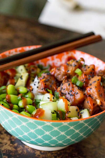 Salmon Miso Poke Bowl Salmon Miso Poke Bowl