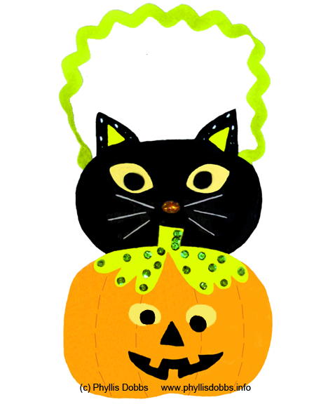 Pumpkin and Cat Halloween Wall Hanging Pumpkin and Cat Halloween Wall Hanging