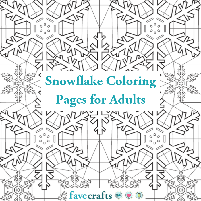 9 Snowflake Coloring Pages For Adults Free Favecrafts Com