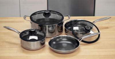 Frieling Black Cube 7-Piece Stainless/Non-Stick Cookware Set
