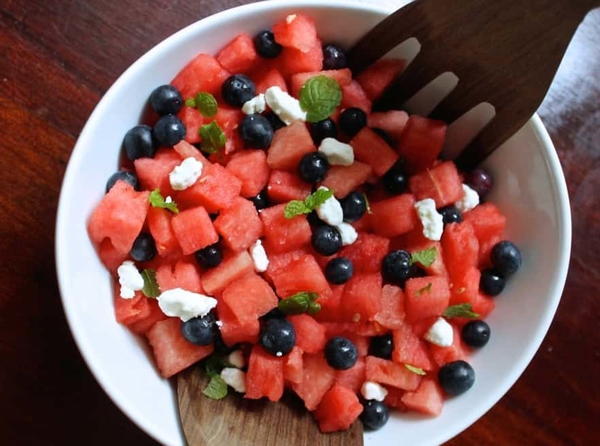 Refreshing Watermelon Blueberry Salad Refreshing Watermelon Blueberry Salad