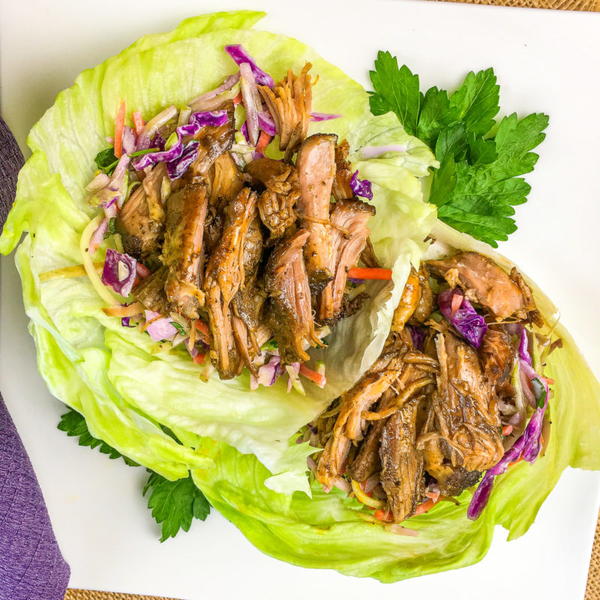 Slow Cooker Pulled Pork Lettuce Wraps Slow Cooker Pulled Pork Lettuce Wraps