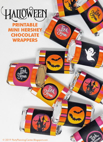 Printable Halloween Hershey Bar Wrappers
