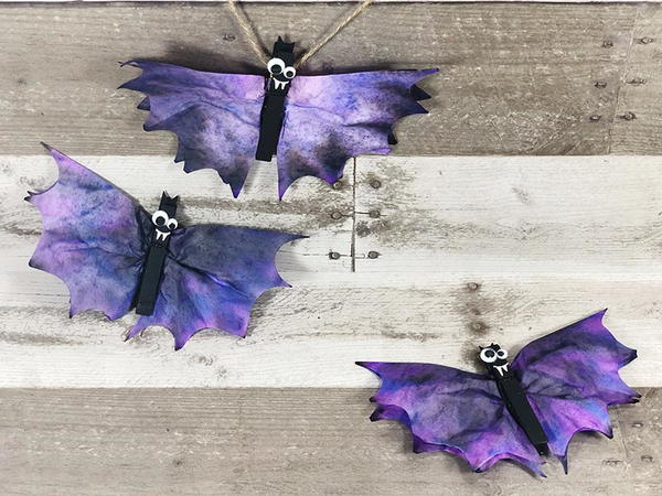 Coffee Filter Bats Halloween Craft for Kids Coffee Filter Bats Halloween Craft for Kids