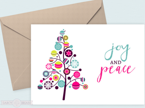 Joy and Peace Free Printable Holiday Cards Joy and Peace Free Printable Holiday Cards
