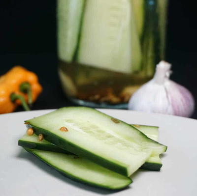 Homemade Habanero Pickles with Garlic