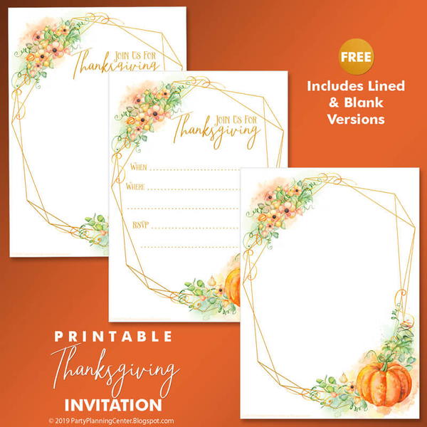 Thanksgiving Invitations Thanksgiving Invitations