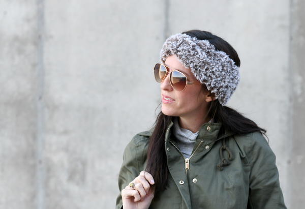 Faux Fur Crossed Headband Faux Fur Crossed Headband