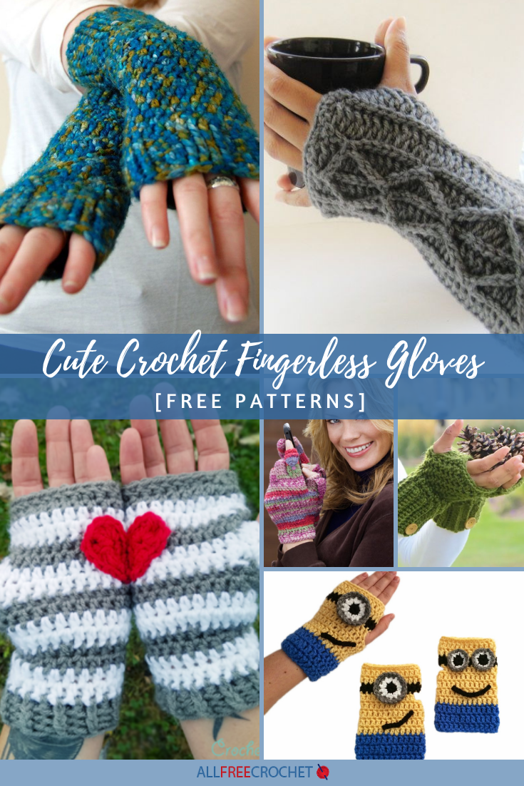 50 Cute Crochet Fingerless Gloves Free Patterns Allfreecrochet Com