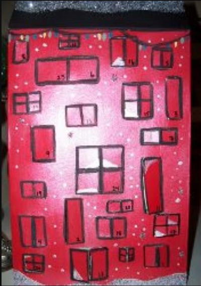 Cereal Box Advent Calendar House Cereal Box Advent Calendar House