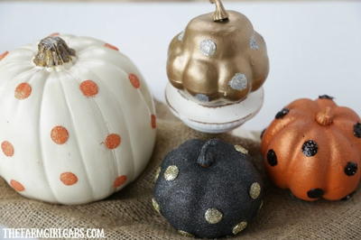 DIY Glitter Glam Pumpkins