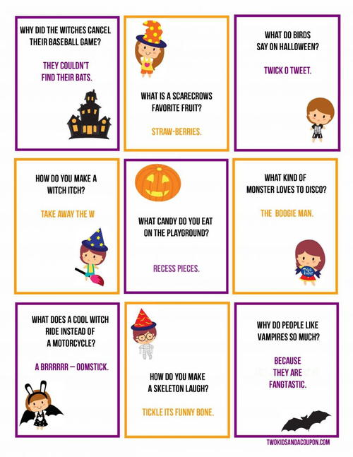 Free Printable Halloween Lunchbox Jokes Free Printable Halloween Lunchbox Jokes